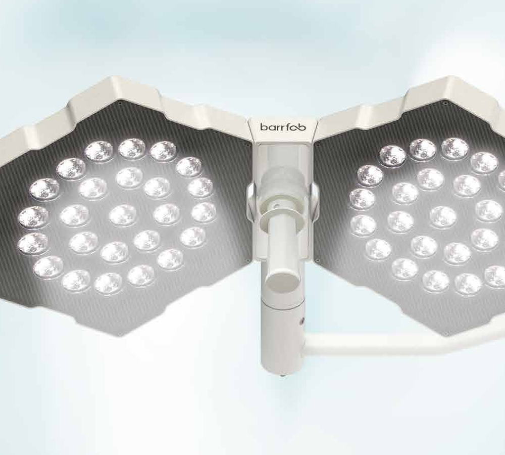 Cúpulas de LED do Foco Cirúrgico BFH2 Barrfab em detalhe